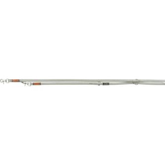 BE NORDIC kožené přepínací vodítko - světle šedá - L-XL:2,00m/25mm