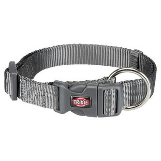 Obojek PREMIUM - grafit - M-L:35-55cm/20mm