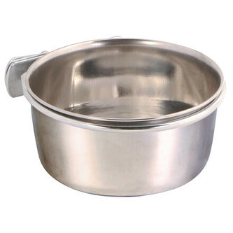 Nerezové krmítko s pevným úchytem do klece 300ml/9cm TRIXIE