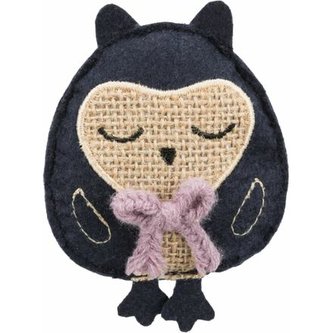 OWL - sova, šustící hračka pro kočky s katnipem, 11cm, plsť