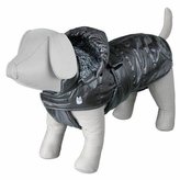 Tmavě šedá, lesklá zateplená vesta CHIANTI - DOPRODEJ - XL:65cm, hruď:48-84cm