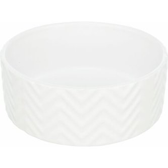 Keramická miska 1,6 l/ø 20 cm, vroubkovaná, bílá