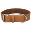 Rustic kožený obojok Heartbeat - hnedá - L:47-55cm/40mm