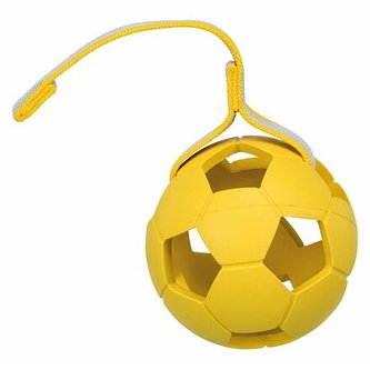 SPORTING míč s dírami na pásku, přírodní guma 11 cm/30 cm - DOPRODEJ