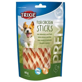Premio FISH CHICKEN STICKS měkké tyčinky kuře s rybou 80 g