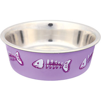 Nerez miska pre mačky s farebnou potlačou 0,3 l/12 cm