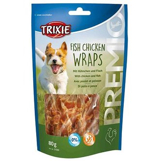 Premio FISH CHICKEN WRAPS Light - rybí roličky 80 g