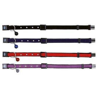 Obojek pro kočku semišový s ozdobou