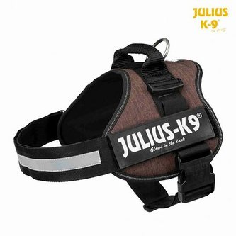 Julius-K9 silový postroj 2/L-XL 71-96 cm/50 mm, kávová hnědá - DOPRODEJ