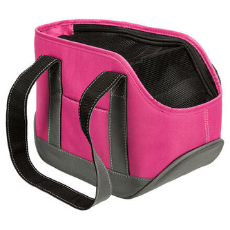 Transportná taška Alea, mini plemená, 16x20x30, do 5kg, ružová/sivá