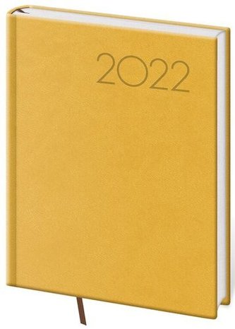 Diář 2022 Print - žlutý, denní, B6