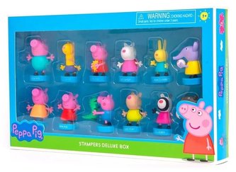 Prasiatko Peppa 12 zberateľských figúrok s pečiatkou - Deluxe box
