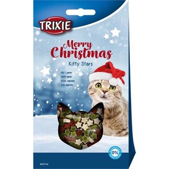 Vánoční hvězdičky s jehněčím, pamlsek pro kočky, 140 g