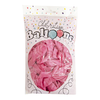 Balónek latex růžový 100 ks 23 cm