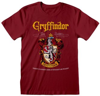 Pánské tričko Harry Potter: Gryffindor - Nebelvír znak (S) hnědá bavlna