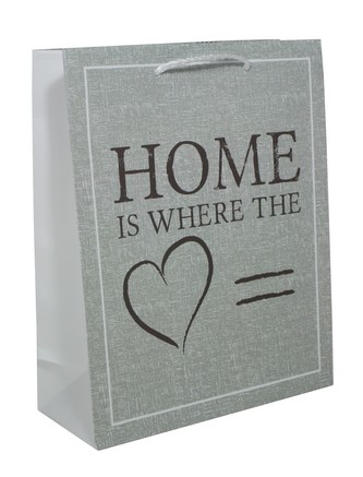 Taška dárková HOME IS.. 26x10x32 cm