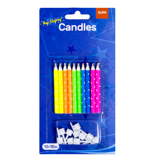 Svíčky dortové neon 10 ks