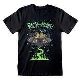 Pánské tričko Rick And Morty: Space Cruiser (2XL) černé bavlna