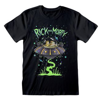 Pánské tričko Rick And Morty: Space Cruiser (2XL) černé bavlna