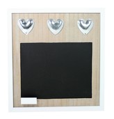 Tabule křídová dřevo srdce 32x34x2,5 cm