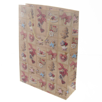 Taška dárková vánoční XL 33x10x41 cm