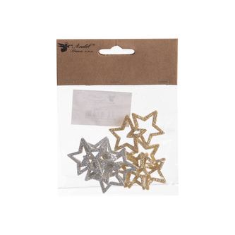 Přízdoby vánoční hvězdy 12 ks 3,5 cm