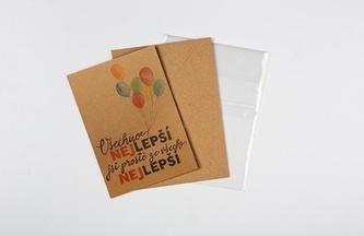 Přání+obálka ,,VŠECHNO NEJLEPŠÍ,, 11x15 cm