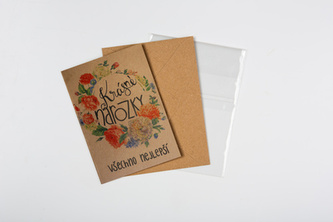 Přání+obálka ,,KRÁSNÉ NAROZKY,, 11x15 cm