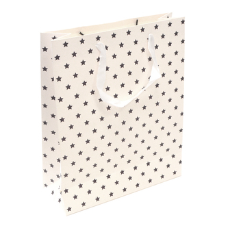 Taška dárková vánoční barva bílo/stříb 26x10x32 cm