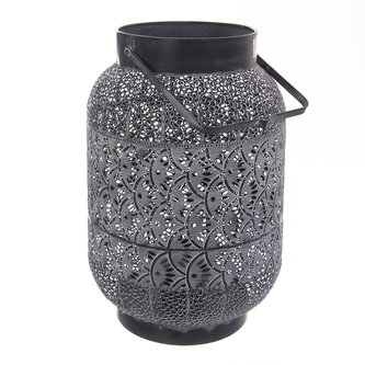 Svícen kov černý ORIENTAL 27x27x41 cm