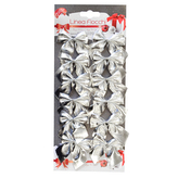 Mašle UH barva stříbrná 12 ks 5,5 cm