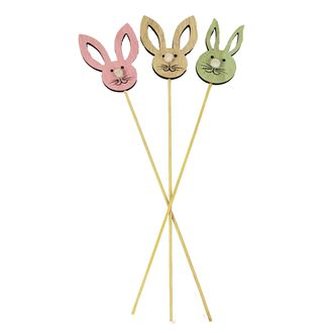 Zápich dřevo zajíc 3 ks 32 cm