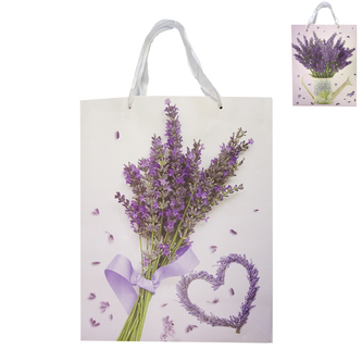 Taška dárková levandule 26x12x32 cm