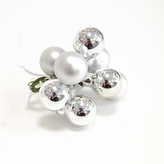 Přízdoba UH koule vánoční stříbrná 10 ks pr. 2 cm