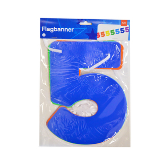 Girlanda papier číslo 5 6 m