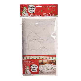 Ubrus papír k vymalování vánoční 240x135 cm