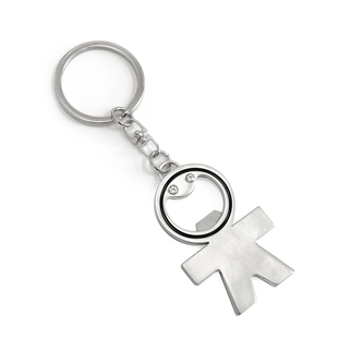 Klíčenka kov/kamínky holčička otvírák lahví 10 cm