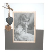 Fotorámeček dřevo srdce 24x29 cm