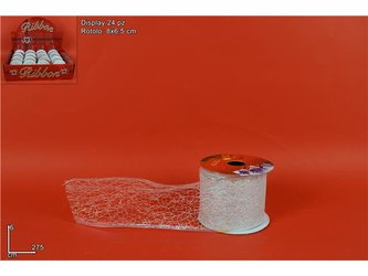 Organza bílá glitter 6x270 cm