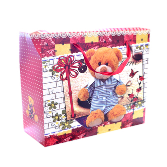 Taška dárková medvěd 30x12x26 cm