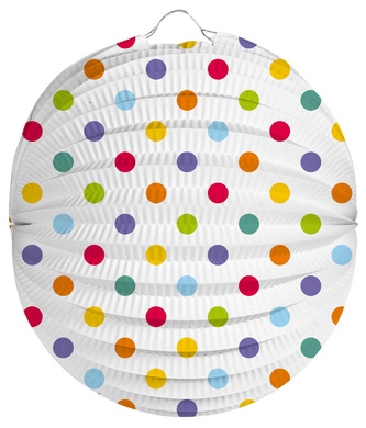 Lampion papír puntík pr. 22 cm