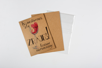 Přání+obálka ,,ZRAJEŠ,, 11x15 cm