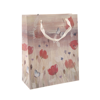 Taška dárková vlčí máky 26x12x32 cm