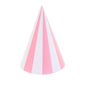 Klobouček papír párty růžový 6 ks 16 cm