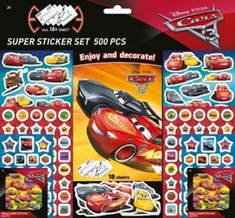 Samolepkový set 500 ks Auta 3