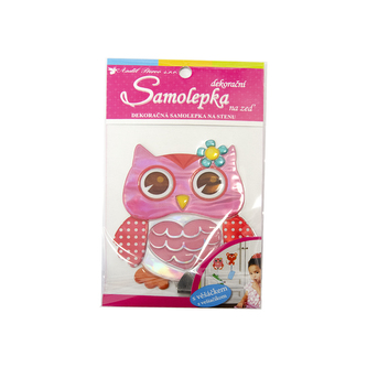 Samolepka na zeď věsáček sova 10x13 cm
