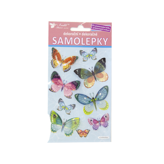Samolepky 3D motýlci 10x19 cm