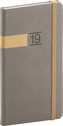 Kapesní diář Twill 2019, šedý, 9 x 15,5