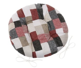 Sedák EMA kulatý prošívaný - cihla bordo - průměr 40 cm