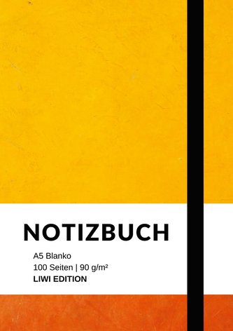 Notizbuch A5 blanko - 100 Seiten 90g/m² - Soft Cover - Papier aus nachhaltiger Forstwirtschaft